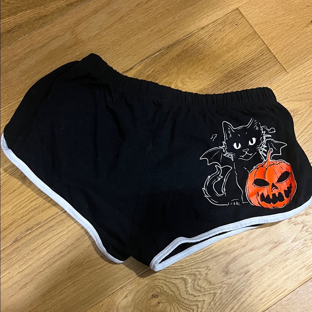 Black cat Halloween women’s small shorts LAST CHANCE
